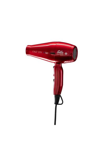 SOLİS Uscător de păr profesional, Solis, Fast Dry 360° Ionic, 2200 W, roșu