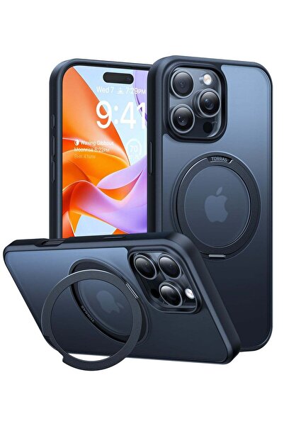 TORRAS جراب مغناطيسي قابل للدوران 360 درجة لهاتف iPhone 16 Pro مقاس 6.3 بوصة