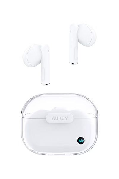 AUKEY EP‑M2 Move Air True Wireless Earbuds – BT 5.3, Waterproof, 20 Hrs Battery (White)