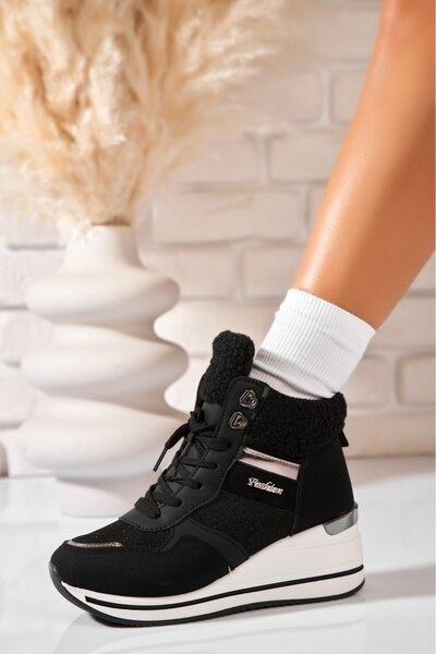 Joana Ghete Dama Sport Negre din Piele Ecologica Araya