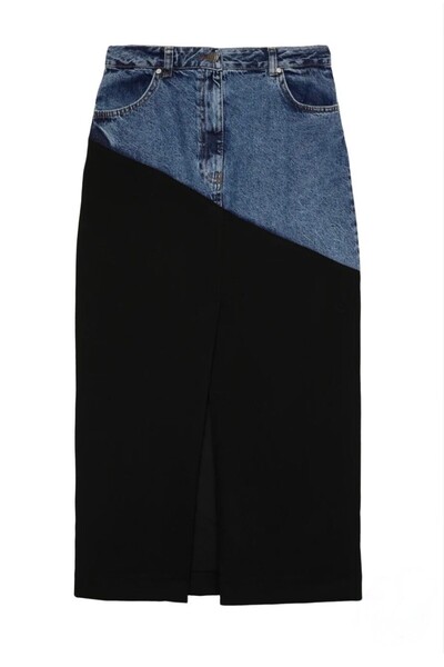 LUC official Denim midi etek