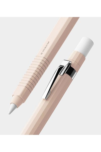 Ringke Apple Pencil (2nd generation) & Apple Pencil Pro | Silicone Drafting Pencil Case Cover | Pink Sand