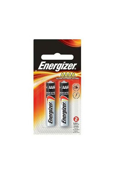 Energizer مجموعة بطاريات ألومنيوم AAAA Max مكونة من قطعتين - فضي وأسود