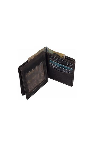 ElegantGold Picant - Portofel din piele vintage, cusut manual, cu model în relief Stema Românească, G