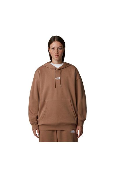 THE NORTH FACE F0A89EN6IH1-R The North Face W Essential Oversize Hoodie Γυναικείο φούτερ καφέ