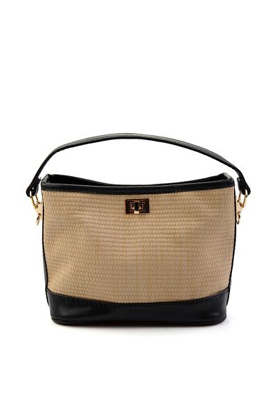 Bambi Beige Black Women's Handbag C06569000128