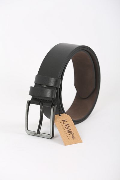 KASVA DERİ 4.5 cm Black Faux Belt