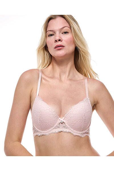 R&B Light Pink WoMen's's Laced Balconette Bra