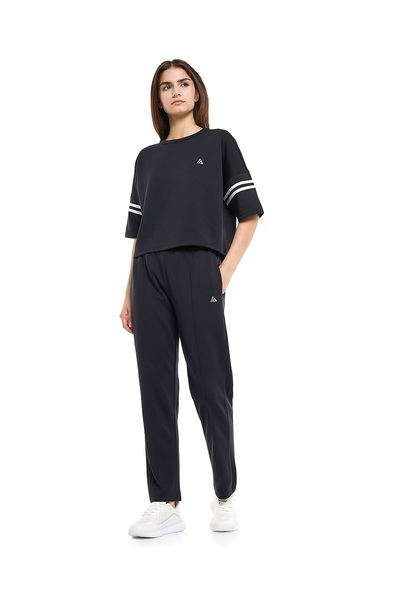 R&B Solid Trackpant with Elastic Waist