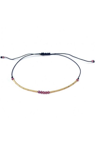 Corina Mardari & moonSun project moonSun project 14k/20 gold filled (spun gold) and garnet bracelet - 5 Garnets