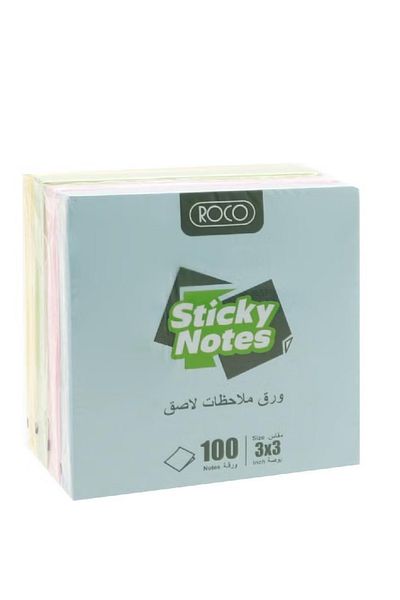 Roco Premium Full‑Back Adhesive Sticky Notes – 3″ × 3″, 100 Sheets