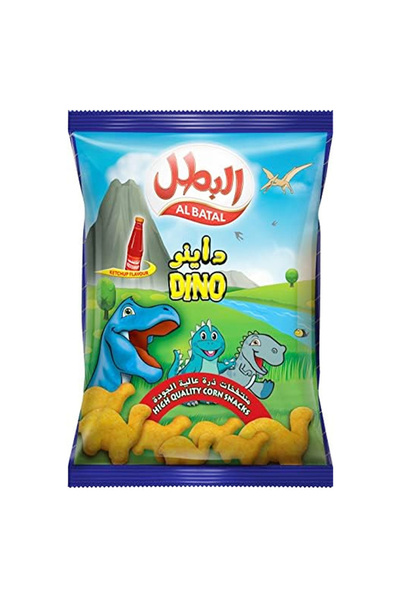 Al Batal رقائق الذرة الباتال دينو بنكهة الكاتشب، 15 غرام
