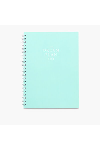 Lifestyle دفتر ملاحظات حلزوني مسطر مقاس A4 مطبوع عليه شعار