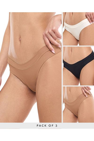 R&B 3 Pack Seamless Bikini Briefs