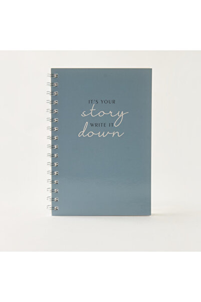 Lifestyle دفتر ملاحظات حلزوني A5 مطبوع عليه شعار