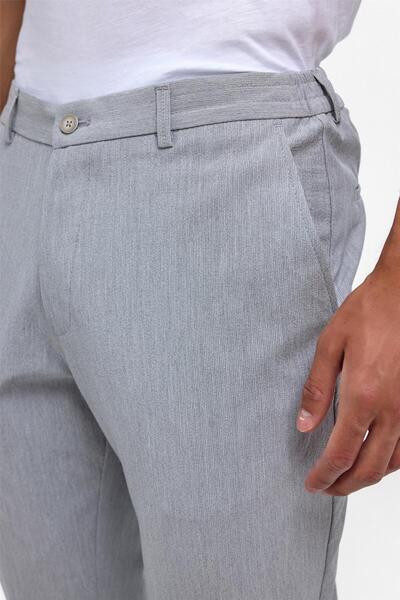 SÜVARİ Gri Slim Düz Jogger Pantolon