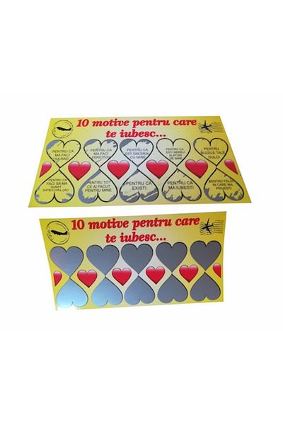magazinu de gravura Felicitare 10 motive pentru care te iubesc- gifts for lovers