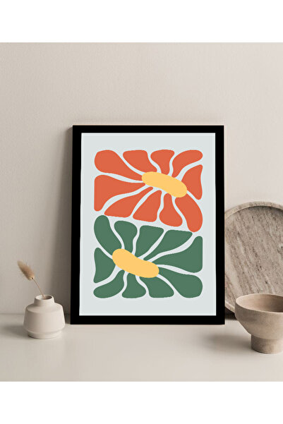 Harikabirev Tablou MDF cu aspect de cadru fără ramă (floră abstractă) 2 | ÇTKMDF