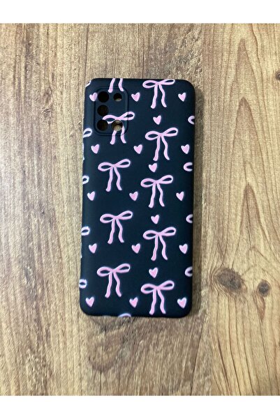 Newon حافظة هاتف سامسونج جالاكسي A31 مطبوعة بشريط/فيونكة من الداخل مخملية من السيليكون الفاخر