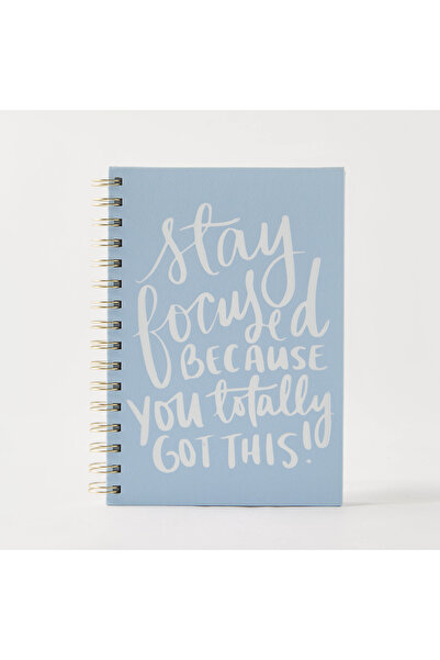 Lifestyle دفتر ملاحظات A5 مُسطّر بطباعة شعارات، مُغلّف حلزونيًا