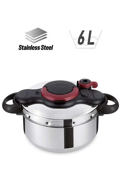 TEFAL ClipsoMinut’ Easy Pressure Cooker – 6 L Stainless Steel (P4620768)