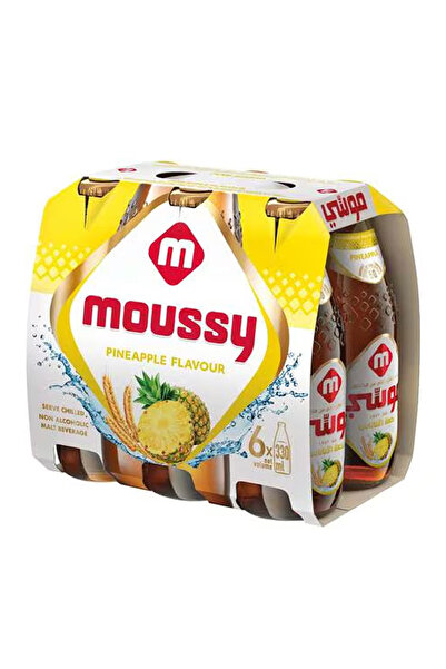 Moussy Pineapple Flavored Malt Beverage, 330 ml ×6