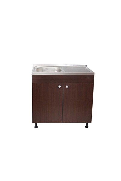 Daemi Set capac chiuvetă Wenghe 80 cm X 50 cm X 80 cm, chiuvetă din oțel inoxidabil cuvă stângă