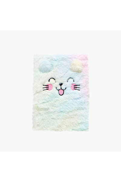 Lifestyle دفتر ملاحظات A5 مسطر من الفرو الصناعي