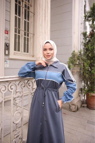 Tebrikler tekstil Women's Summer Cotton Hijab Dress Model G3335