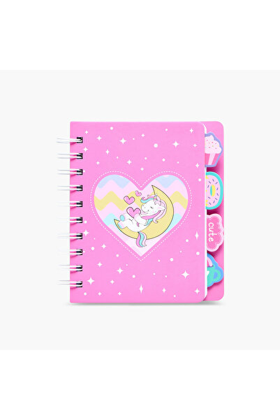 Lifestyle دفتر ملاحظات حلزوني مسطر A6 بطبعة يونيكورن