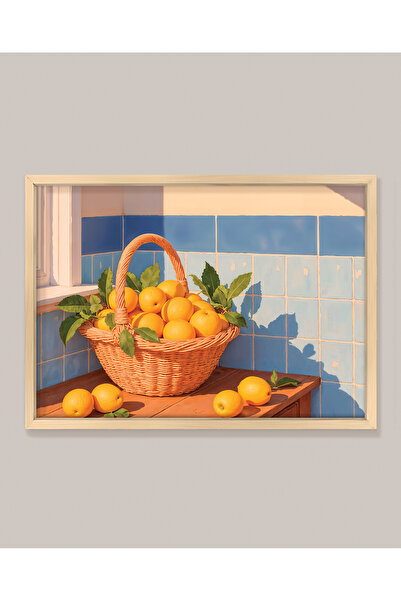 Vetro Design Poster înrămat cu lămâi în coș