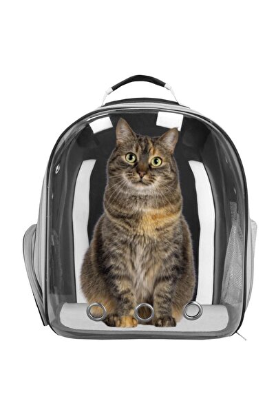 SERSIMO Rucsac transport animale talie mica-medie, maxim 12 kg, hublou panoramic transparent, gri