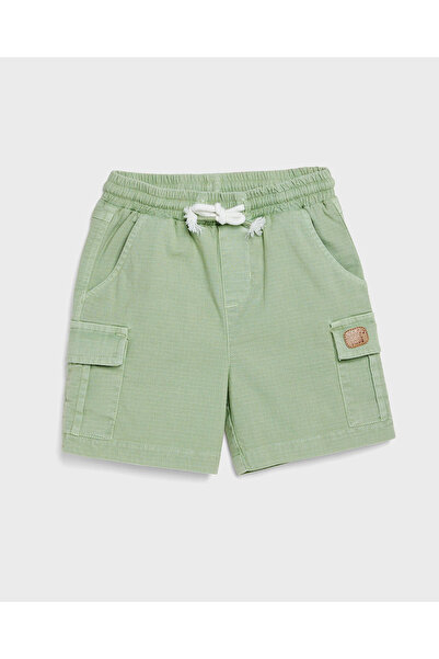 R&B Textured Cargo Shorts with Drawstring Waist