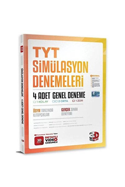 3D Yayınları 2025 3D Yayınları YKS TYT Simülasyon 4 Genel Deneme Video Çözüml...