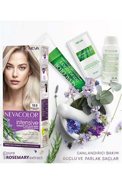 Neva Color INTENSIVE 10.0 AÇIK SARI Kalıcı Krem Saç Boyası Seti