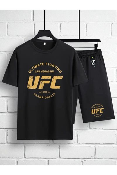 Karatopak Ufc Printed Unisex T-Shirt Shorts Bottom Top Suit