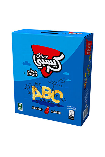 crispy رقائق الكاتشب على شكل أحرف، 18 جرام × 12