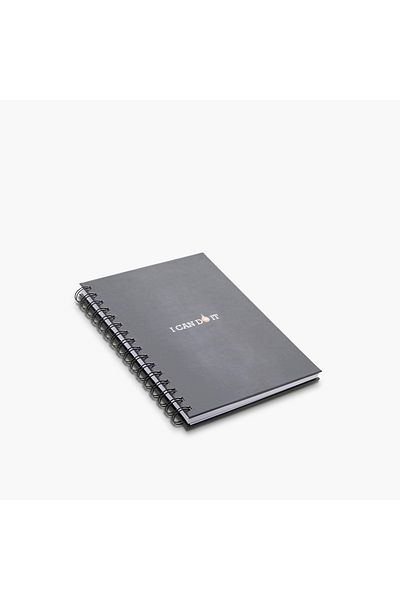 Lifestyle Slogan Print A5 Hardbound Spiral Notebook