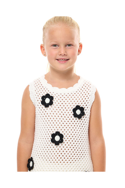 R&B Appliqued Openwork Top and Shorts Set