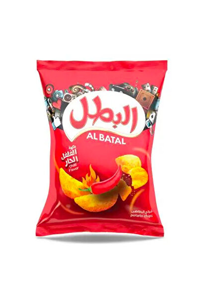 Al Batal رقائق البطاطس بنكهة الفلفل الحار، 110 غرام