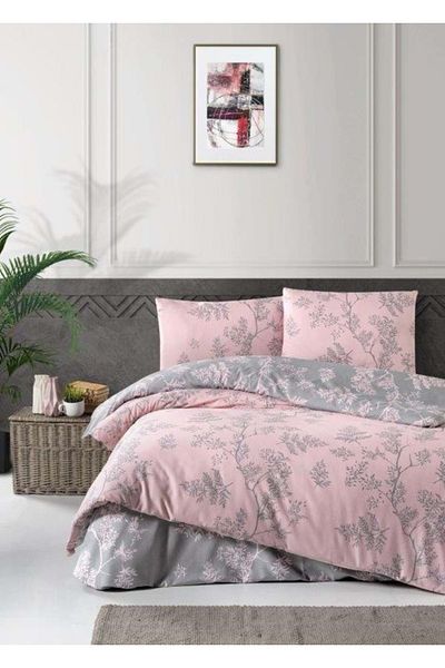 The Ecosse Sheet Elastic Single Duvet Cover Set-Forest Powder