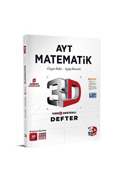3D Yayınları 2025 AYT 3D Matematik Video Destekli DefterFenomen Seçimi Ayraç ...