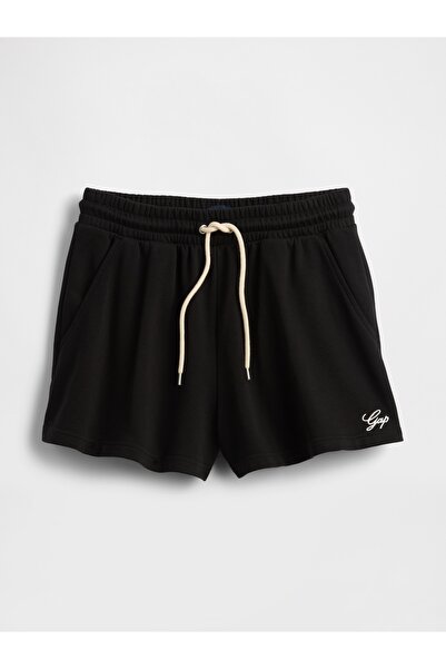 GAP Kadın Siyah VintageSoft Logo Şort