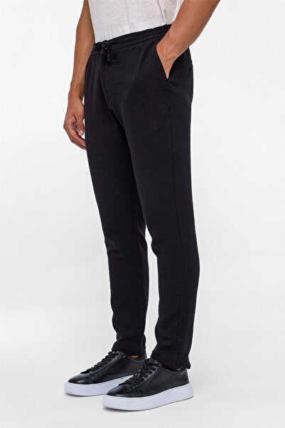 SÜVARİ Siyah Slim Düz Jogger Pantolon