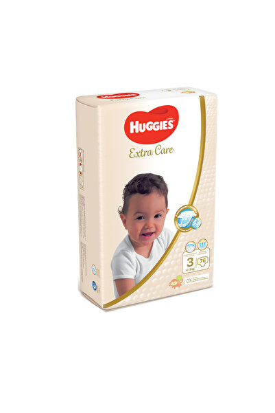 Huggies Huggies Extra Care Baby Diapers, Size 3, 4-9 Kg, Jumbo Pack, 76 Diapers