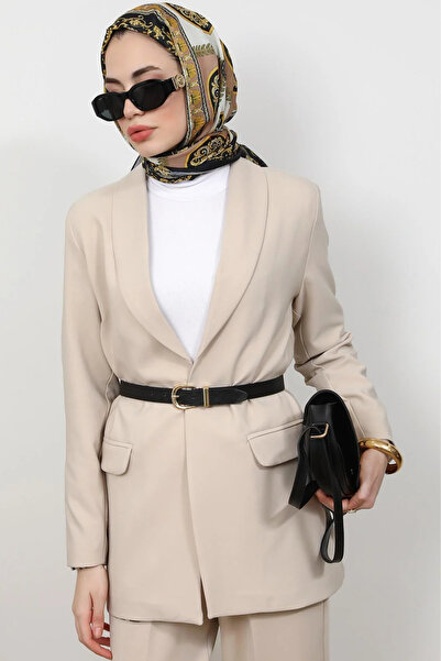 moda auram Leopar Astarlı Blazer