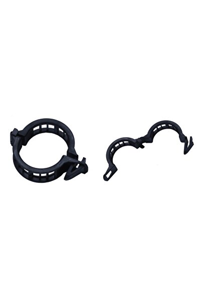 flores Set of 10 plastic flower clips, black, inner Ø 25 mm