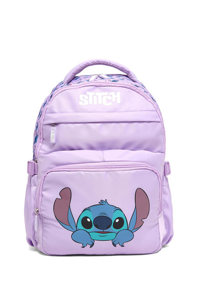 R&B حقيبة ظهر بطبعة غرزة فتاة زرقاء مقاس 16 بوصة