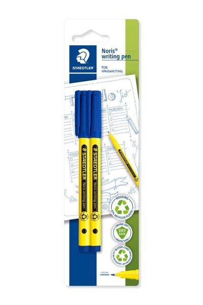 Staedtler Set of 2 Staedtler writing markers, 0.6 mm, blue writing color, Yellow
