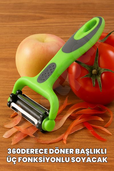 Destpak 360 Degree 3 Function Extra Quality Slicer, Grater, Peeler Grater Julienne Peeler